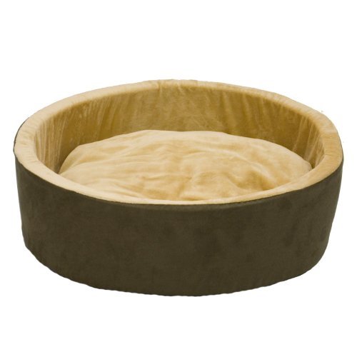 K&H Pet Products Thermo-Kitty Heated Pet Bed Small Mocha 16″ 4W