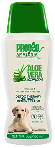 PROCÃO: Aloe Vera Dog Shampoo (16.9 oz) – Moisturize and Regenerate – Perfect for Sensitive Skin – All Natural – Antioxidants- Sustainably Sourced from Amazon Rainforest – No Parabens