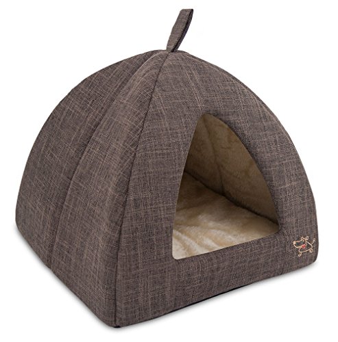 Best Pet SuppliesPet Tent-Soft Bed for Dog and Cat by Best Pet Supplies, Medium, Brown Linen