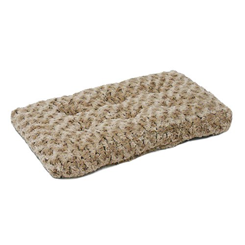 Plush Pet Bed | Ombré Swirl Dog Bed & Cat Bed | Mocha 23L x 18W x 1.75H -Inches for Small Dog Breeds