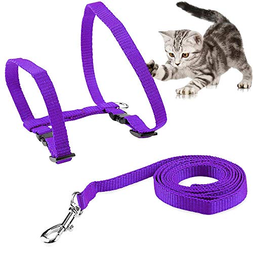 Zebre Cat Harness, Durable Leash Heavy Duty & Adjustable Cat Collar Anti-Twist Cat Leash Harness for Small Medium & Large Cats Perfect for Walking Training