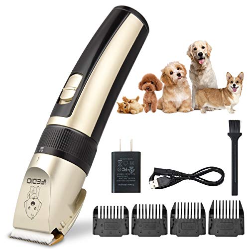 TXPY Professional Dog Clippers Rechargeable Dog Grooming Kit Cordless Pet Grooming Clippers Low Noise Dog Grooming Clippers Pet Clippers Suitable for Dogs Cats and Other Pets House Animals