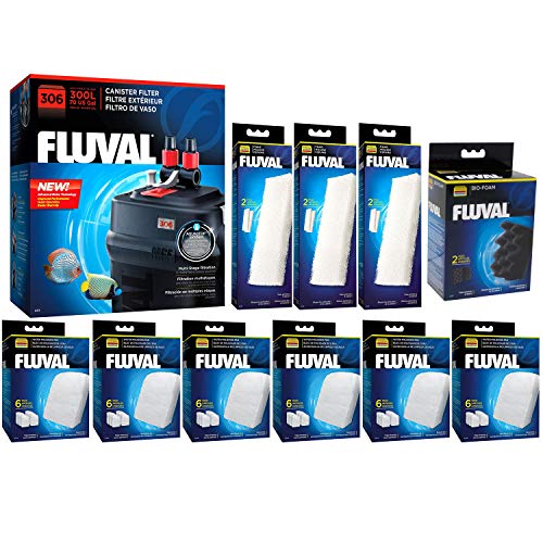 Fluval 306 A212 Filter w/Foam, Bio-Foam & Polishing Pad 12mo