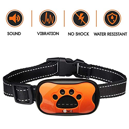 LOVATIC Dog Bark Collar – No Shock Vibration and Sound Humane Training Device for Small Medium Large Dogs – 7 Levels Sensitivity Adjustment – Best No Bark Control Collar