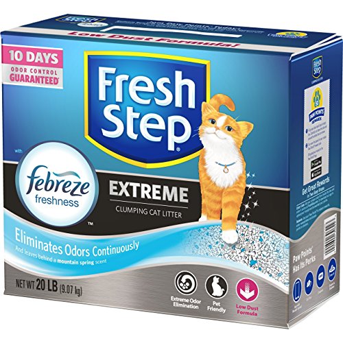 Fresh Step Extreme Scented Litter with the Power of Febreze, Clumping Cat Litter, 20 Pounds