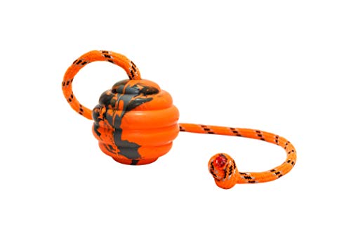 PlayfulSpirit Durable Natural Rubber Ball on a Rope – Perfect Dog Training, Exercise and Reward Tool – Medium Size Dog Toy for Fetch, Catch, Throw and Tug War Plays – Happy Playtime Guaranteed