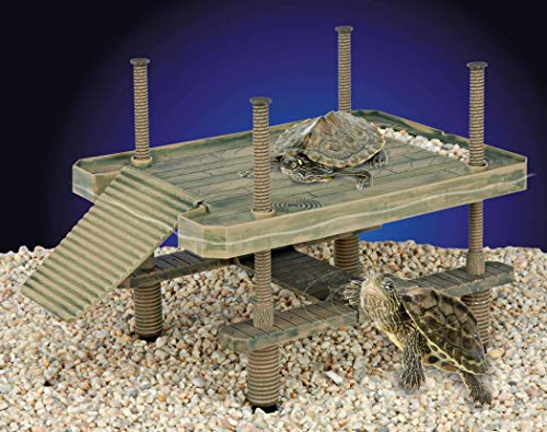 Penn Plax Decorative Turtle Pier Floating/Basking Platform, Large