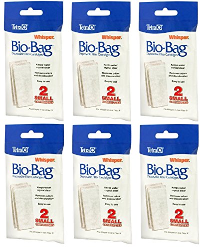 Tetra Whisper Assembled Bio-Bag Filter Cartridges Small – 12 Total Filters (6 Packs with 2 Filters per Pack)