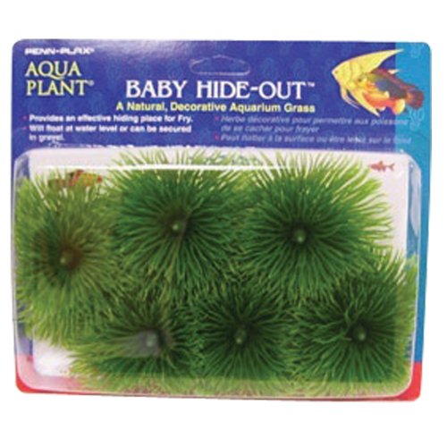 Penn Plax Fish Breeding Grass – Baby Hideout, Safe Hiding for Fry – Decorative Aquarium Grass
